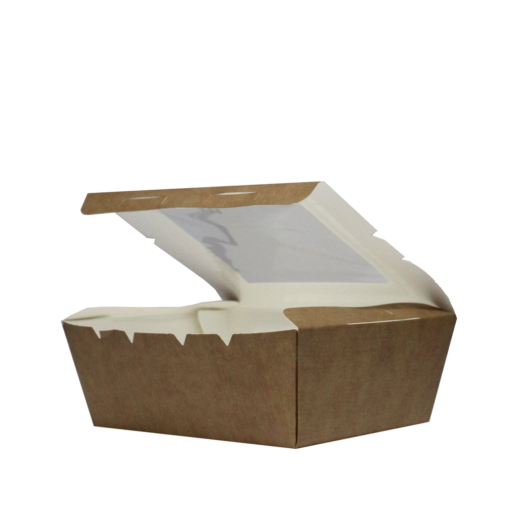Brown Kraft Lunch Box With Window Medium