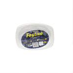 White Oval Plastic Plates - 160mm x 230mm