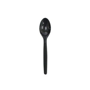 Black Plastic Spoon