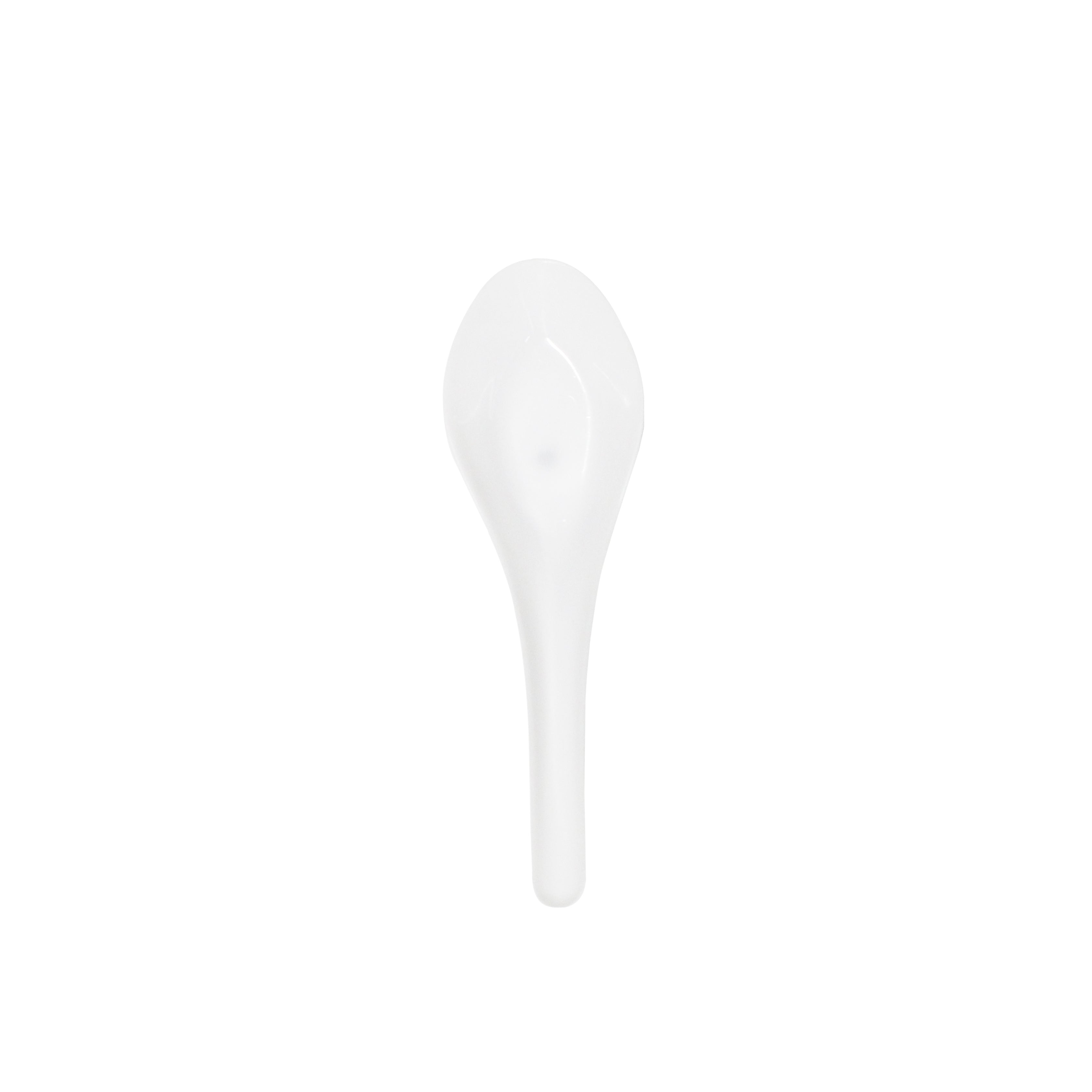 White Plastic Chinese Soup Spoon