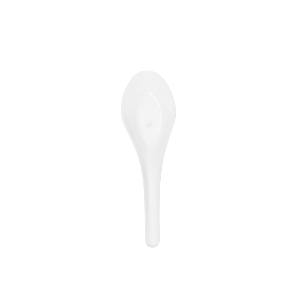 White Plastic Chinese Soup Spoon