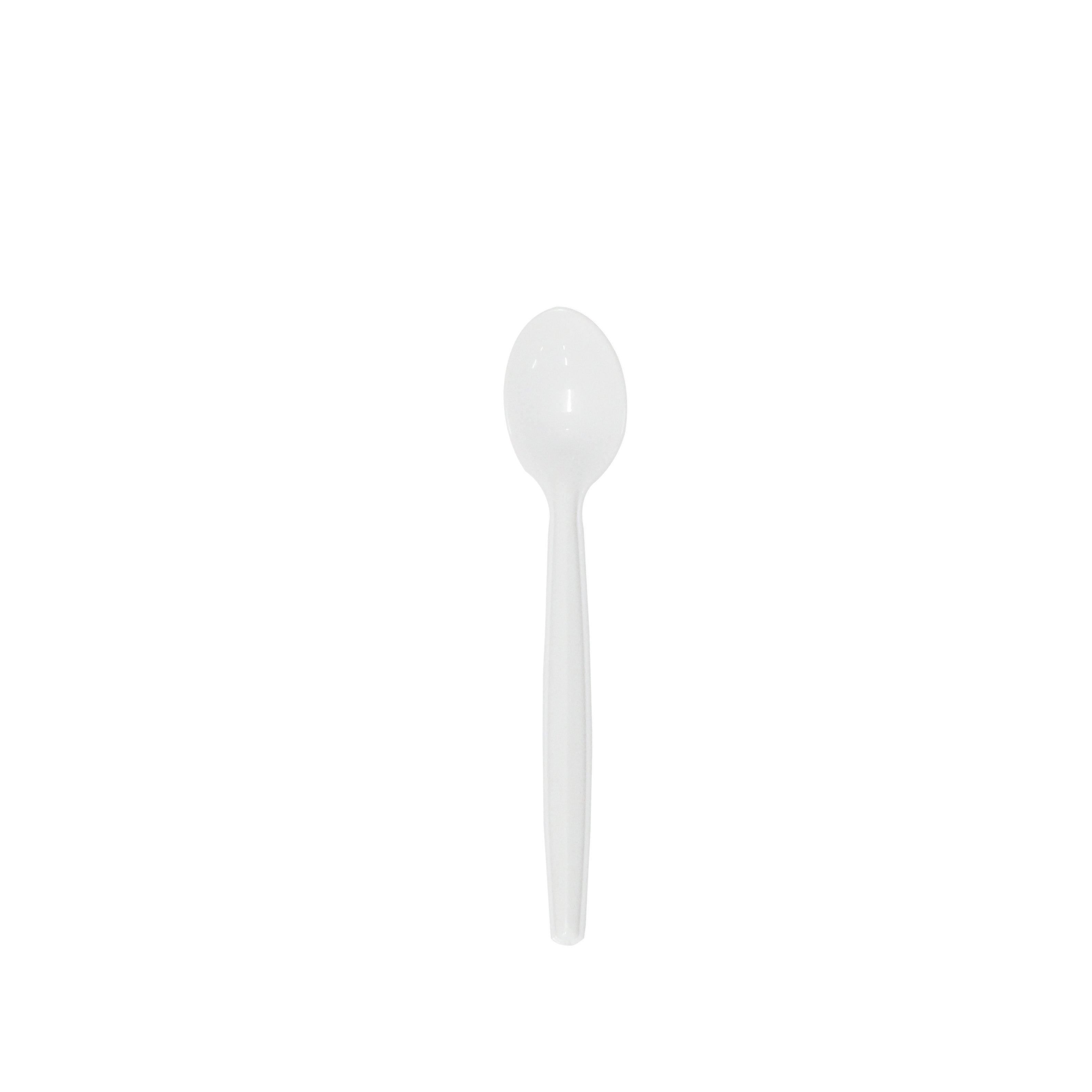 White Plastic Long Teaspoon