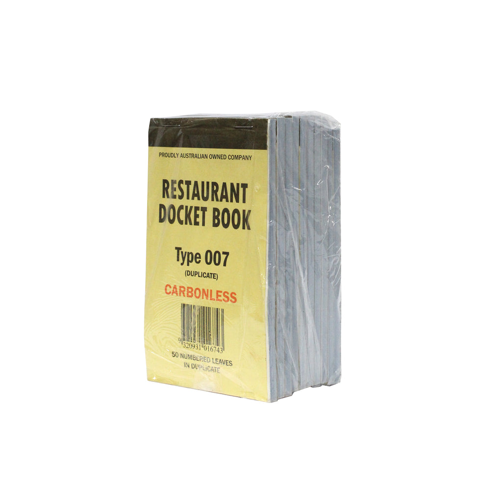 Restaurant Docket Book 007 Duplicate