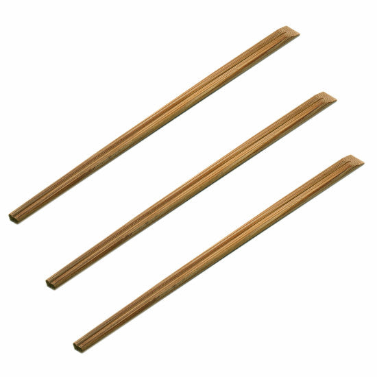 Twin Carbonized Brown Bamboo Chopstick 24cm
